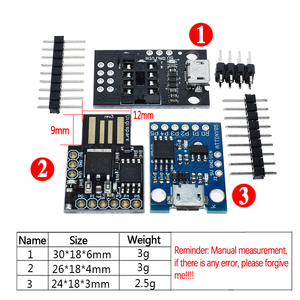 WGZX resmi mavi siyah digispark attiny85 k Kickstarter geliştirme devre kartı modülü IIC I2C USB ATTINY arariçin - Product Image 5
