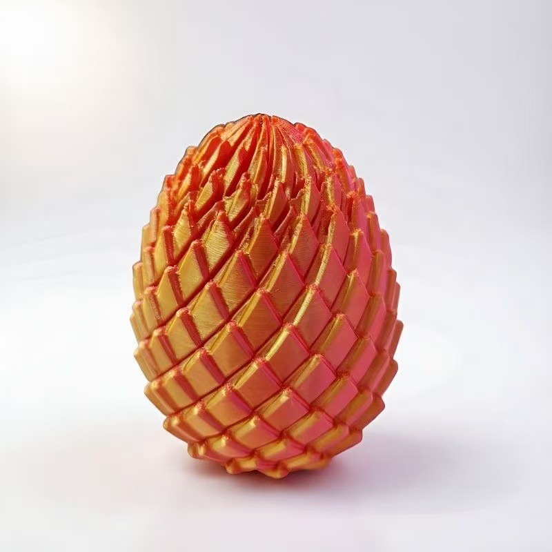 Navette dragon oeuf-or rouge dégradé