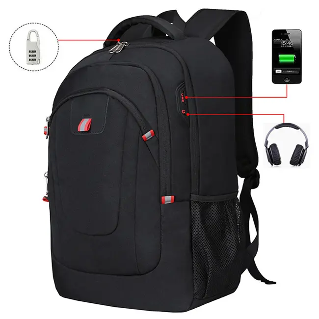 Противоугонный водонепроницаемый прочный деловой дорожный рюкзак для ноутбука, компьютерные сумки с usb-портом