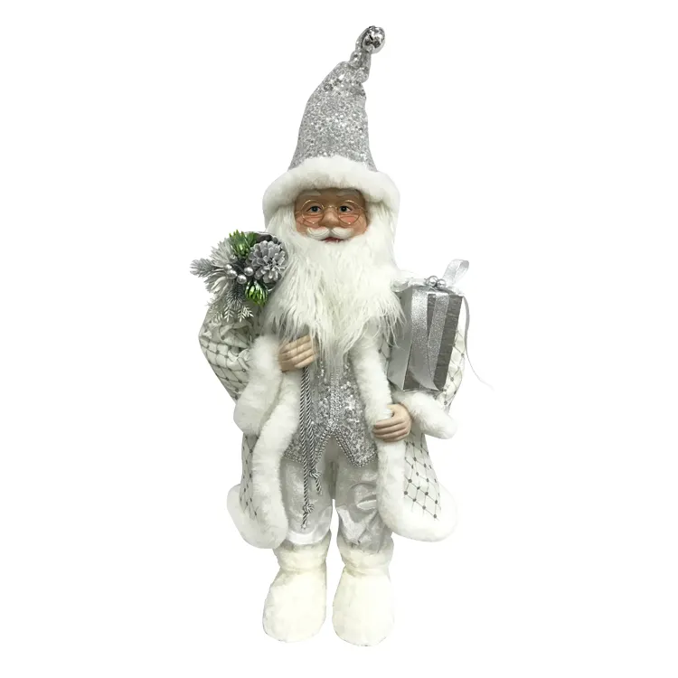 Adornos de lujo para decoración de muñecas, accesorios de felpa en 3D, modelo de Santa Claus de Navidad, los más nuevos