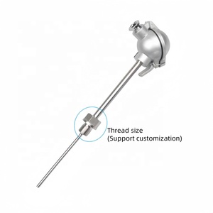 Resistencia térmica WZP-Tipo higiénico Pt100 Sonda de acero inoxidable Sensor RTD con transmisor de salida de 4-20mA - Product Image 4
