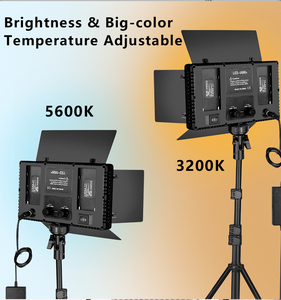 Fabrika fiyat U600 U800 kompakt taşınabilir LED Panel dolgu stüdyo Video işığı 3200-5600K fotoğraf Video çekim için Tripod standı - Product Image 5