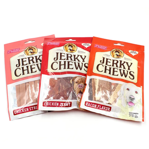 Venta al por mayor OEM Premium Natural varios sabores Jerky Dental Chews Pet <span class=keywords><strong>Food</strong></span> Sticks Snacks Pollo Entrenamiento Perro Golosinas Tiras secas - Product Image 2