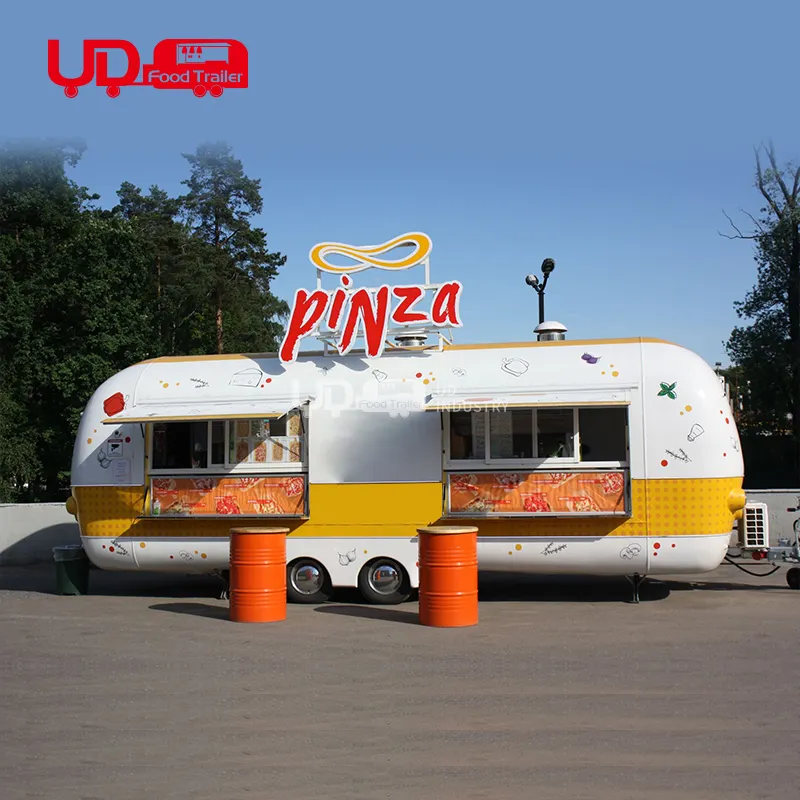 UrDream Food Trucks personnalisés Remorque alimentaire mobile Concession entièrement équipée Airstream Bbq Porche Remorque avec gril Fumeur