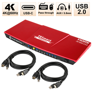 TESmart 4k 60hz高清视频切换器Hdmi 4进1出Kvm切换器，带usb c型Hdmi切换器 - Product Image 2