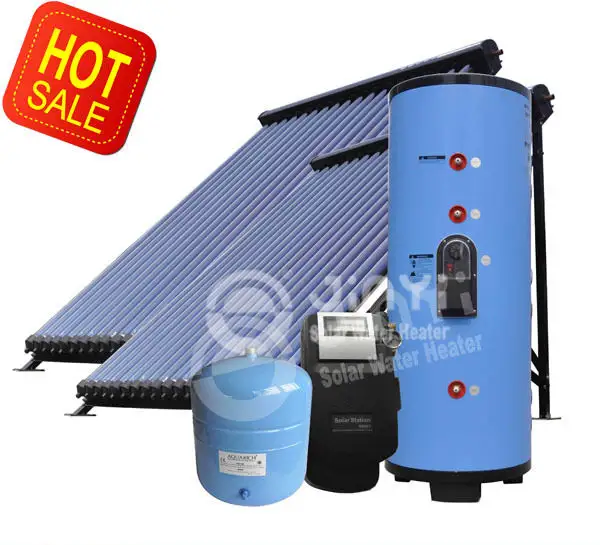 Vendite calde Anti-congelamento Serbatoio Interno In Acciaio Inox 300L Doppio Bobine Split Solar Geyser Riscaldatore di Acqua