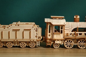โมเดลหัวรถจักรรถไฟโรงงานของเล่นปริศนาไม้3D สำหรับผู้ใหญ่และเด็ก-ซื้อ3D ปริศนาไม้, หัวรถจักรรถไฟ, ของเล่นปริศนาสำหรับ