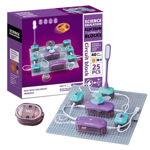 Giocattoli educativi con stelo per bambini esperimento di circuito Kit di avviamento 25 pezzi esperimento scientifico che scatta Kit di circuiti elettronici - Product Image 1