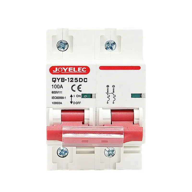 JOYELEC ตัวตัดวงจรไฟฟ้าโซลาร์,2P 80A 100A 125A DC MCB 600V สำหรับระบบ PV MCB C Curve