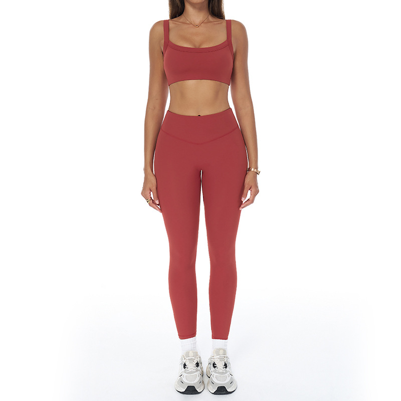 Soutien-gorge rouge + leggings
