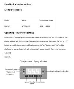 Función de entrada del controlador de temperatura para refrigeración y calefacción Termostato de 220V - Product Image 6