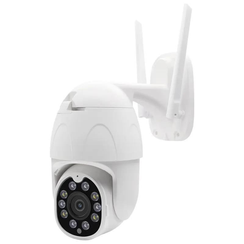 Casa intelligente di Sicurezza Esterna a due Vie Audio Wifi Della Macchina Fotografica impermeabile di Visione Notturna 1080p wifi ptz della macchina fotografica con la torcia elettrica LED