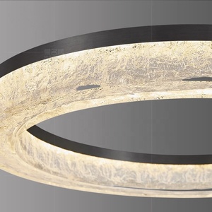 Modern basit ve lüks oturma odası kolye ışık LED dairesel restoran yatak odası kolye ışık - Product Image 3