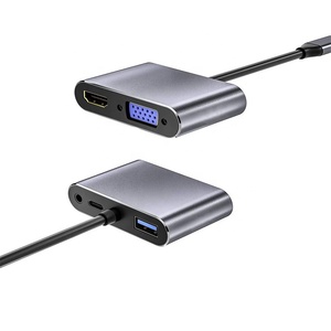 5 in 1 <strong>Usb</strong> c to <strong>hdmi</strong> <strong>Vga</strong> Pd <strong>Usb</strong> 3.0 Converter 5in1 Type c to <strong>hdmi</strong> 4k/<strong>vga</strong>/usb3.0/audio Adapter Type c to <strong>hdmi</strong> <strong>Vga</strong> Hub - Product Image 2