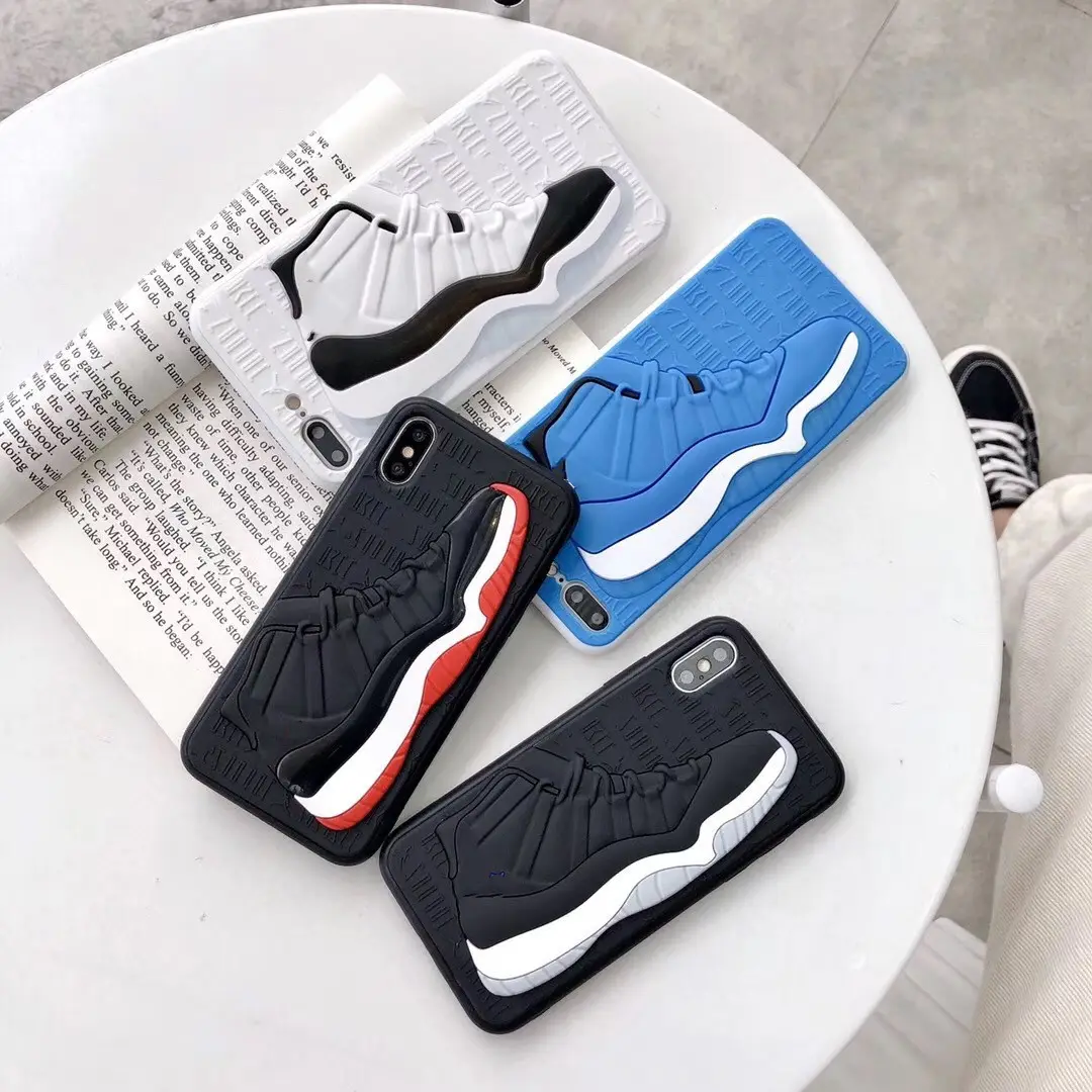 Luxe Merk 3d Sport Aj Dunk Basketbal Schoenen Zachte Telefoon Hoesje Voor Iphone 14 13 12 11 Pro Max Siliconen Sneaker Case Voor Iphone