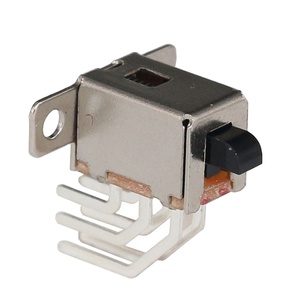 PS-22F07スクリューマウントプッシュボタンスイッチDPDTスルーホール垂直プッシュボタンスイッチ2P2T - Product Image 1