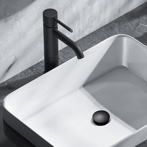 GEE-N Matt Schwarz Click Clack Waschbecken Abfall Waschbecken Popup Drain ohne Überlauf - Product Image 6