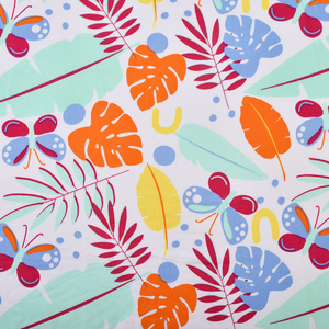 Bán Buôn Tùy Chỉnh Hoa Lá Dệt Kim Polyester Spandex Căng In Vải Cho Quần Áo - Product Image 3