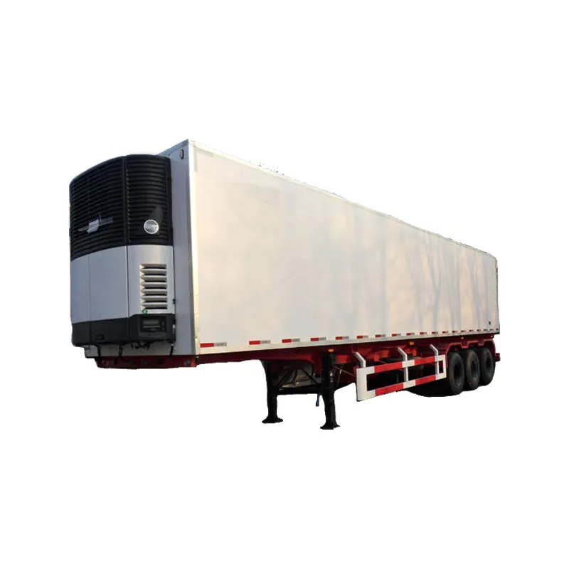 Semi-reboque usado de alta qualidade para caminhão refrigerado, trailer de caixa com cortina, mais vendido