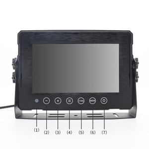 YWX camión carretilla elevadora barco 7in IPS pantalla 2CH Monitor impermeable con 2X1080P 1200TVL vista trasera Kit de cámaras de visión frontal - Product Image 3