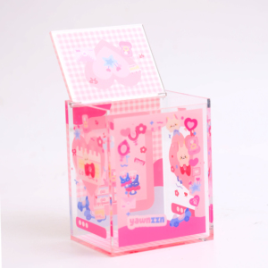 Caja de sombra acrílica pequeña transparente cuadrada de diferentes tamaños personalizada, caja de exhibición de almacenamiento acrílica con cubo con bisagras - Product Image 2
