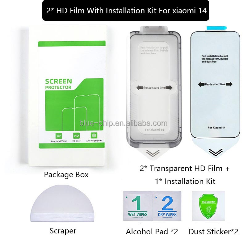2*Pellicola HD + 1*Kit di Installazione per Xiaomi 14