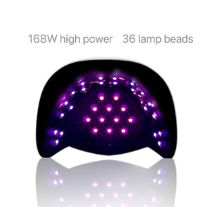 Lámpara de uñas con 36 cuentas de luz UV para uñas 168W para esmalte de gel con sensor automático y 4 Ajustes de temporizador lámpara de curado de gel profesional - Product Image 4