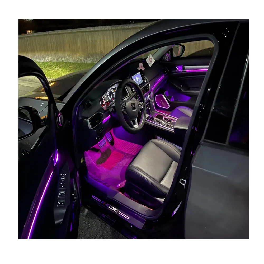 Sistema de iluminación automotriz luz de ambiente interior led Honda Accord iluminación ambiental automotriz con múltiples colores