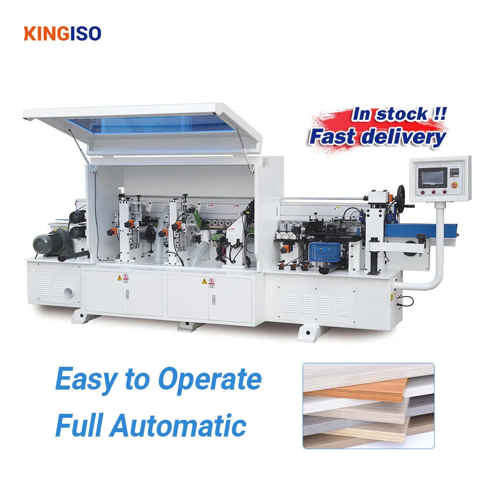 KINGISO Woodworking Machinery Wooden Door Cabinet MDF Automatic Edge Bander Machine 5 Function MFZ602