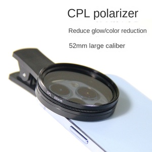 52mm Mobile Phone CPL <strong>Polarizer</strong> Lens <strong>Filter</strong> Glass Material Reduction to Eliminate Reflective Live Camera - Product Image 5