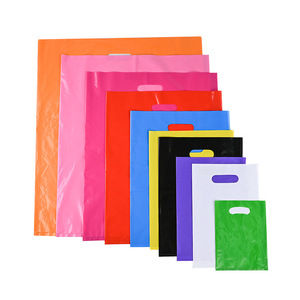定制LDPE塑料购物袋聚模切手柄袋可回收零售购物袋印有标志 - Product Image 5