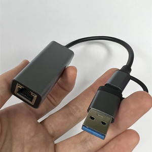 <strong>2</strong>-in-1 USB C/USB 3.0 to RJ45 1000Mbps Gigabit Ethernet LAN <strong>Network</strong> Adapter For Notebook PC USB Ethernet Adapter for Laptop Wired - Product Image 5