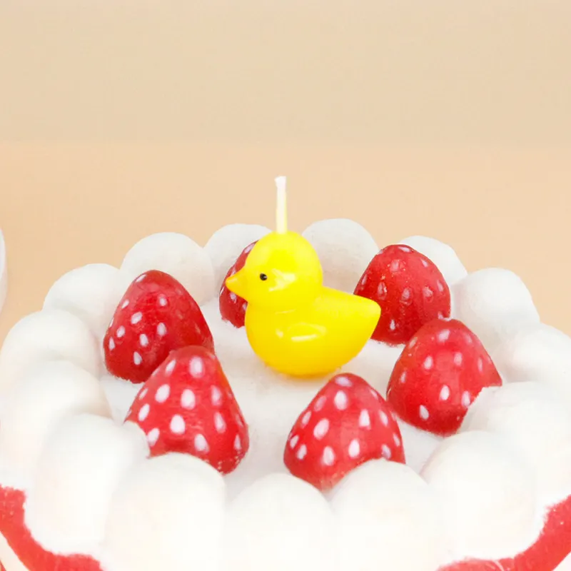 Vela de cumpleaños con forma de pato para niños, decoración de fiesta China, velas de cumpleaños