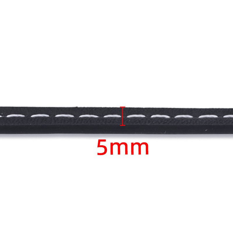 Black leather cord, 5mm, 1 meter long)