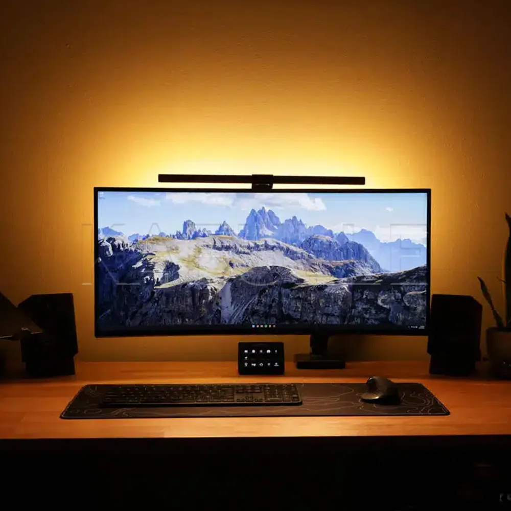 Lâmpada para monitor de computador de mesa de escritório com tela USB suspensa com barra de luzes LED