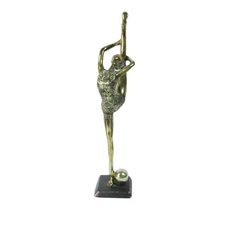 Polyrésine plaqué or ballerine figurine, plaqué argent ballet danseur