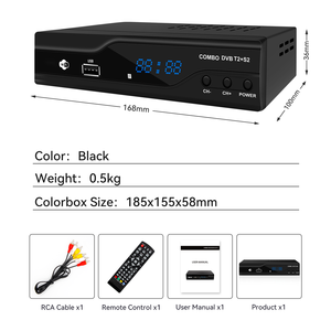 人気のDVB C S2T2衛星テレビ受信機T2S2無料ライブテレビCCCAMYou.Tube dvb t2 s2コンボデコーダーセットトップボックス - Product Image 6