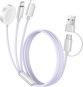 Taşınabilir seyahat şartları 3 2 USB C Apple için kablo saat şarj cihazı/iPhone şarj cihazı/ışık ning çok şarj kablosu - Product Image 3