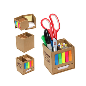 Cubo de escritorio rectangular personalizado, conjunto de notas adhesivas recicladas, promoción - Product Image 3