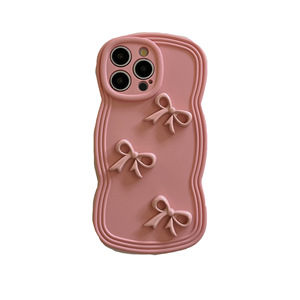 เคสโทรศัพท์ลายโบว์สามมิติสุดเจ๋งสำหรับ iPhone14pro MAX สำหรับ iPhone 16 15 14 13แบบนิ่ม - Product Image 5