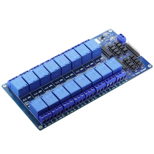 Modulo relè 5V 12V 24V 16 canali per arduino braccio PIC AVR DSP relè elettronico piastra di isolamento accoppiatore ottico - Product Image 1