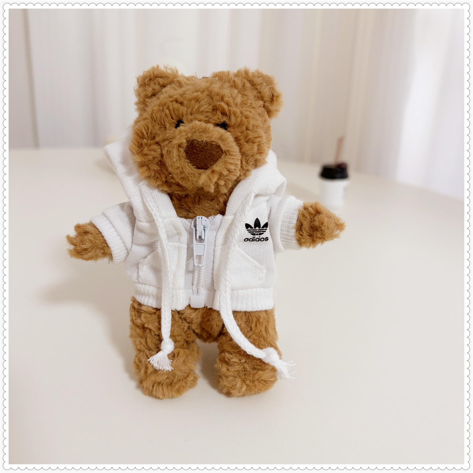 Xiaodi zipper jacket white 10cm-one size fits all