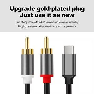 Cable de Audio USB Tipo-C 2 RCA, Adaptador Convertidor de Conector de 2 RCA a 2 RCA, Cable Tipo-C a RCA Macho a Macho Y RCA Splitter 2R - Product Image 5