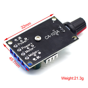 CA-103A 3A regolatore 6 v12v24v28v PWM motore DC interruttore di controllo della velocità LED Dimmer - Product Image 3