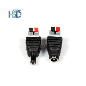 プッシュボタンスタイルDC電源ジャックプラグアダプタコネクタ12Vオスメス2.1X 5.5MMCCTVカメラ/LEDストリップ用DC電源コネクタ - Product Image 2