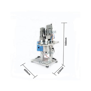 COURM da scrivania in vetro con coperchio per bottiglia di plastica a vite Semi automatico con 4 artigli e contagocce a vite con grilletto per bottiglia di plastica tappatrice