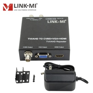 AHD to <strong>HDMI</strong> Converter TVI <strong>INPUT</strong> CVBS+AV+VGA <strong>Output</strong> Repeater Support Convert up to 300m Over Coaxial Cable Multi-Level Cascade