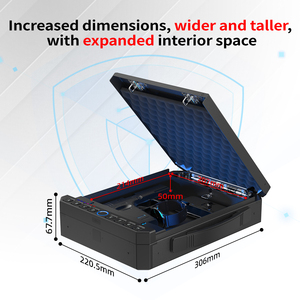 Kenrone thiết kế mới lớn hơn xách tay an toàn hộp vân tay bluetooth Chữ cái mật khẩu kim loại an toàn caja fuerte Para arma pequea - Product Image 3