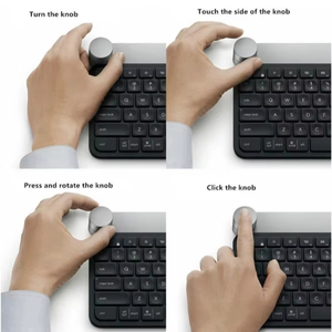 100% Original para Logitech Craft teclado inalámbrico de 108 teclas Control inteligente para perilla multidispositivo Bluetooth para escritorio nuevo P - Product Image 2