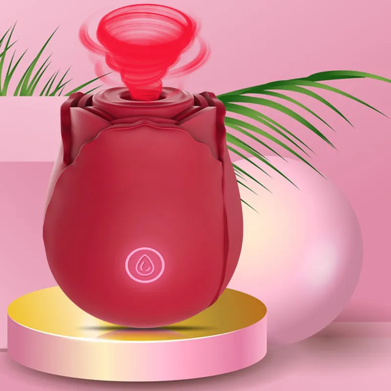 Rose Vibrator Đối Với Phụ Nữ Bán Buôn Biểu Tượng Tùy Chỉnh Âm Vật Kích Thích Hút Dành Cho Người Lớn Đồ Chơi Rose Sucking Vibrator